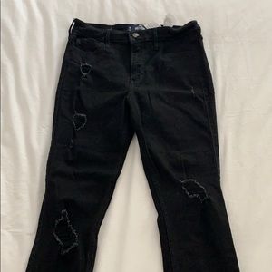 Black distressed hollister jeans